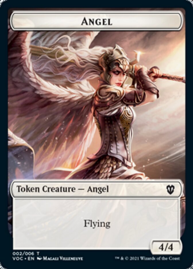 Angel // Clue Double-sided Token [Innistrad: Crimson Vow Commander Tokens] | Gate City Games LLC