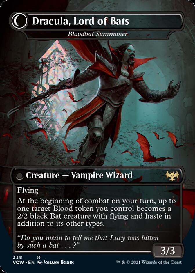 Voldaren Bloodcaster // Bloodbat Summoner - Dracula, Lord of Blood // Dracula, Lord of Bats [Innistrad: Crimson Vow] | Gate City Games LLC