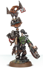 Ork Nob With Waaagh! Banner | Gate City Games LLC