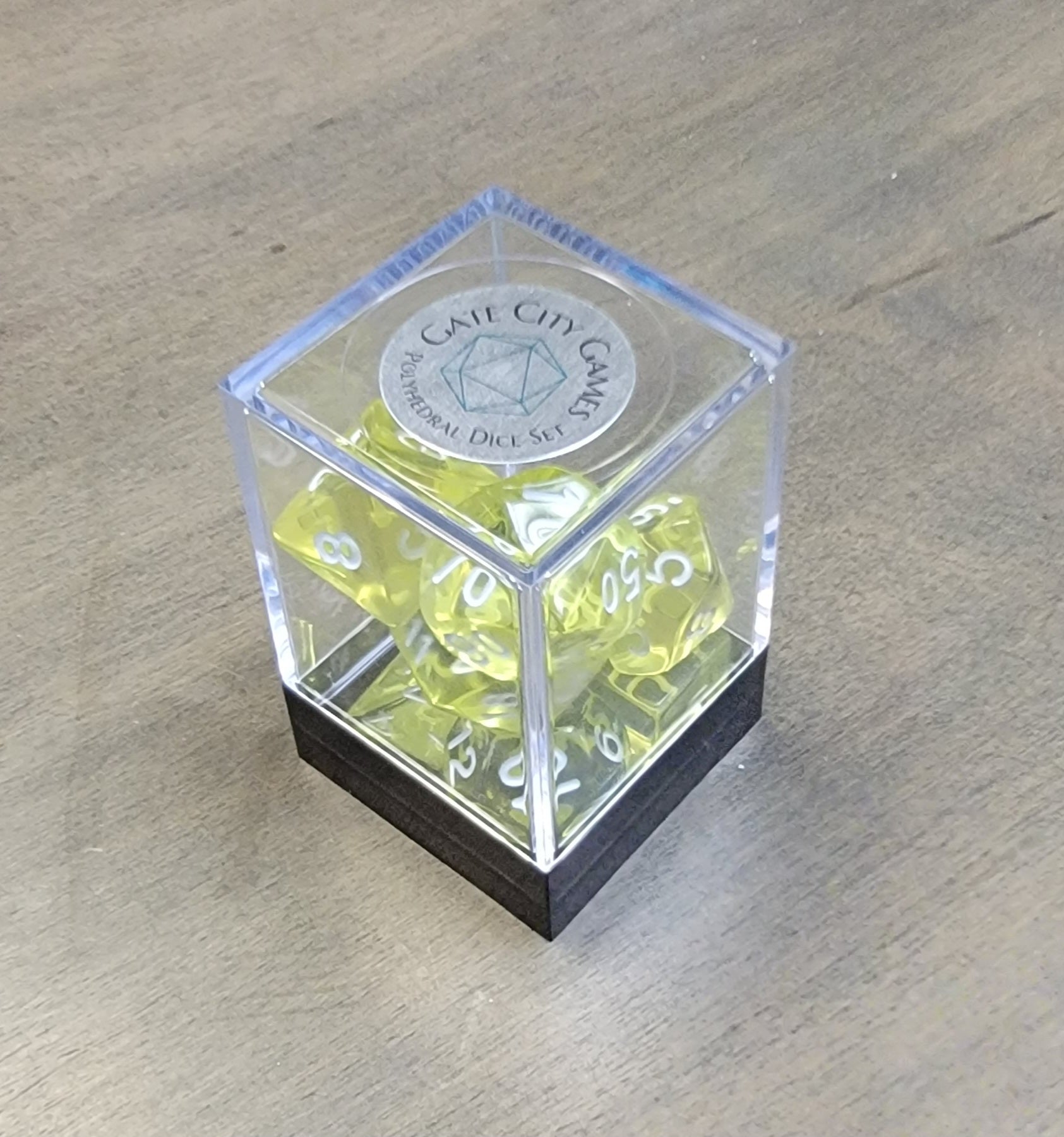 GCG Transparent Polyhedral Dice Set | Gate City Games LLC