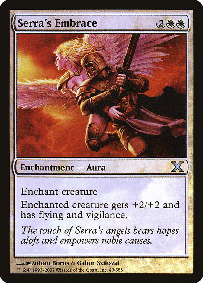 Serra's Embrace (Premium Foil) [Tenth Edition] | Gate City Games LLC