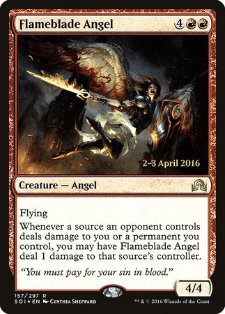 Flameblade Angel [Shadows over Innistrad Promos] | Gate City Games LLC