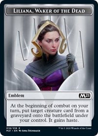 Emblem - Liliana, Waker of the Dead [Core Set 2021] | Gate City Games LLC