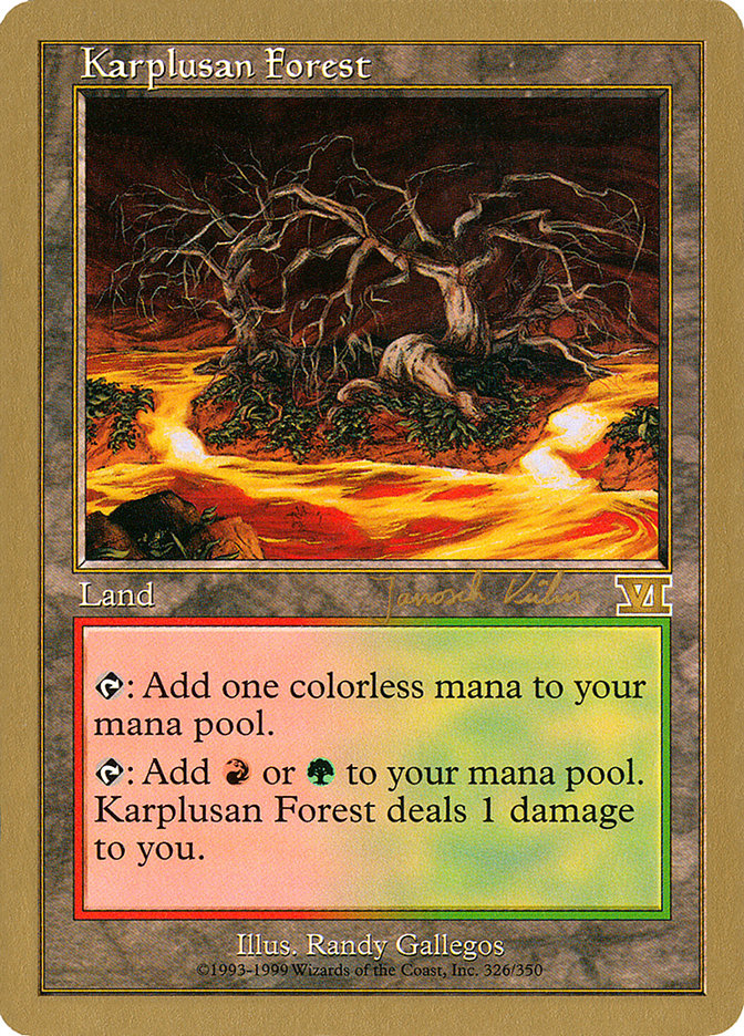 Karplusan Forest (Janosch Kuhn) [World Championship Decks 2000] | Gate City Games LLC