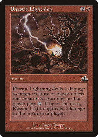 Rhystic Lightning [Prophecy] | Gate City Games LLC