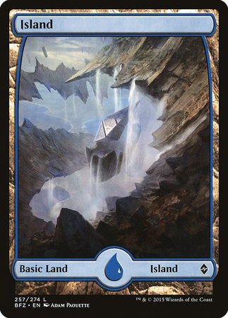 Island (257) - Full Art [Battle for Zendikar] | Gate City Games LLC