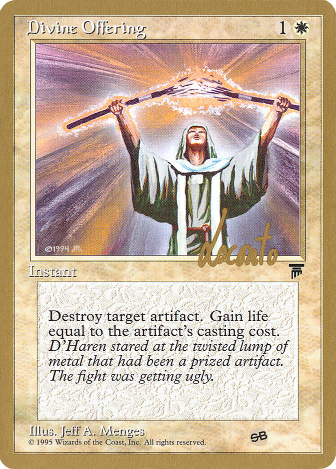 Divine Offering (Michael Loconto) (SB) [Pro Tour Collector Set] | Gate City Games LLC