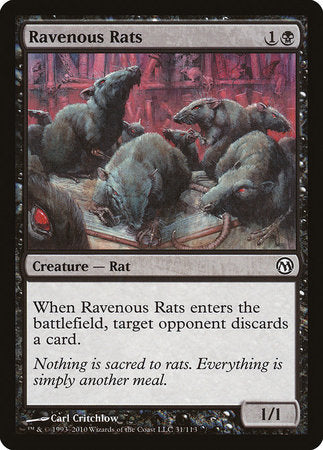 Ravenous Rats [Duels of the Planeswalkers] | Gate City Games LLC
