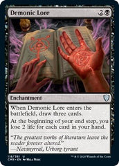 Demonic Lore [Commander Legends] | Gate City Games LLC