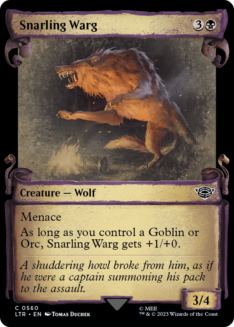 Snarling Warg [The Lord of the Rings: Tales of Middle-Earth Showcase Scrolls] | Gate City Games LLC