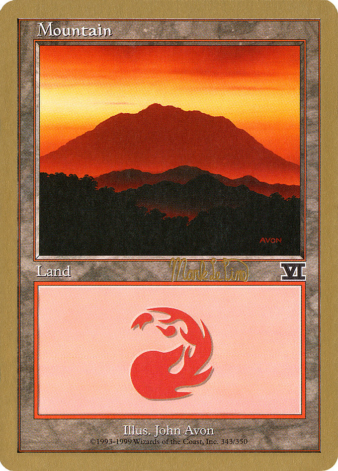 Mountain (mlp346a) (Mark Le Pine) [World Championship Decks 1999] | Gate City Games LLC