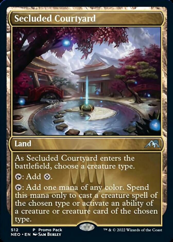 Secluded Courtyard (Promo Pack) [Kamigawa: Neon Dynasty Promos] | Gate City Games LLC