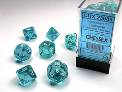 Chessex Translucent Polyhedral 7-Die Set | Gate City Games LLC