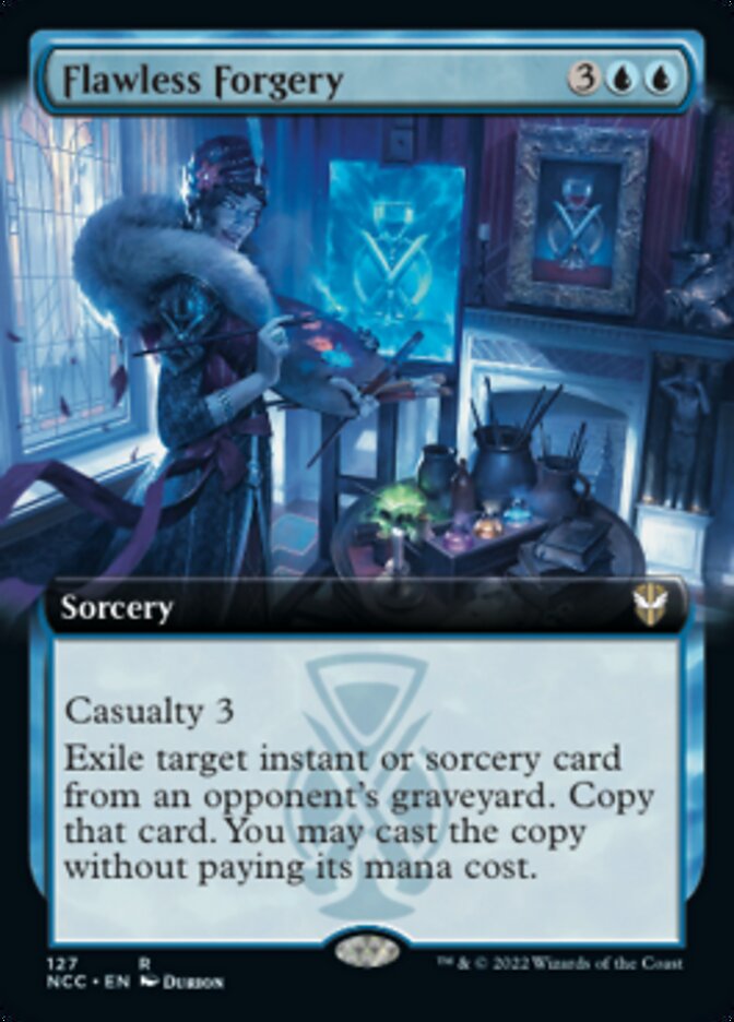 Flawless Forgery (Extended Art) [Streets of New Capenna Commander] | Gate City Games LLC