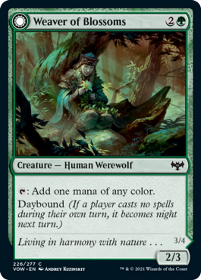 Weaver of Blossoms // Blossom-Clad Werewolf [Innistrad: Crimson Vow] | Gate City Games LLC