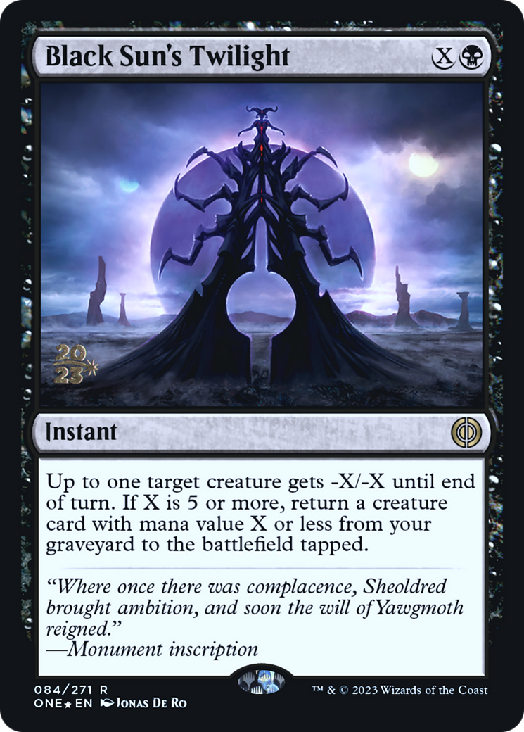 Black Sun's Twilight [Phyrexia: All Will Be One Prerelease Promos] | Gate City Games LLC