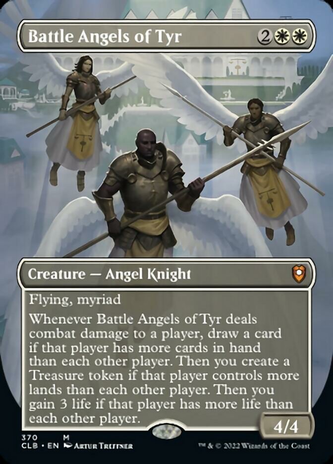 Battle Angels of Tyr (Borderless Alternate Art) [Commander Legends: Battle for Baldur's Gate] | Gate City Games LLC