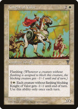 Knight of Valor [Visions] | Gate City Games LLC