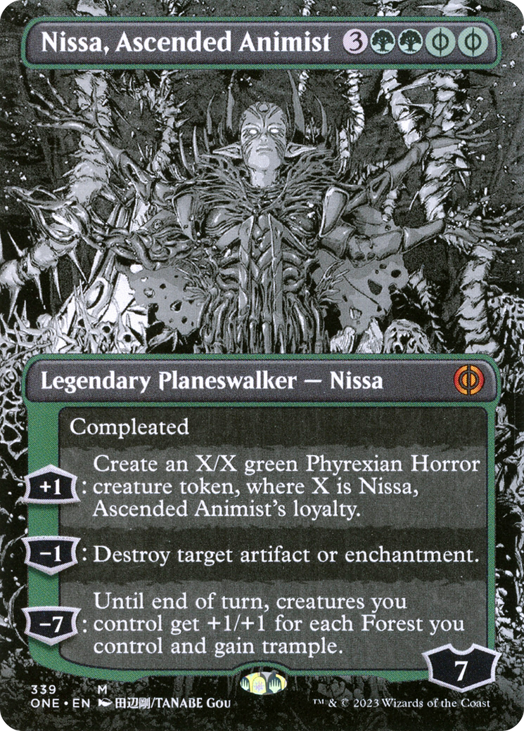 Nissa, Ascended Animist (Borderless Manga) [Phyrexia: All Will Be One] | Gate City Games LLC