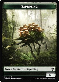 Saproling // Morph Double-sided Token [Commander 2019 Tokens] | Gate City Games LLC