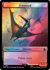 Soldier // Dinosaur Double-Sided Token (Surge Foil) [Doctor Who Tokens] | Gate City Games LLC
