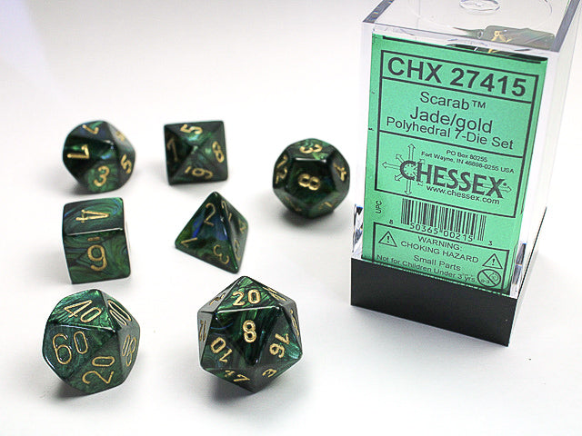 Chessex Scarab Polyhedral Dice Set | Gate City Games LLC