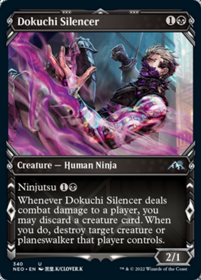 Dokuchi Silencer (Showcase Ninja) [Kamigawa: Neon Dynasty] | Gate City Games LLC