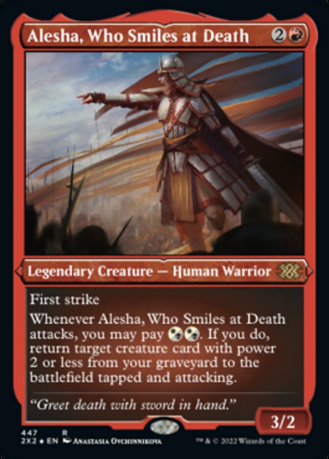 Alesha, Who Smiles at Death (Foil Etched) [Double Masters 2022] | Gate City Games LLC
