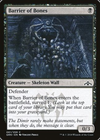 Barrier of Bones [Guilds of Ravnica] | Gate City Games LLC