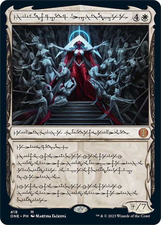 Elesh Norn, Mother of Machines (Phyrexian Step-and-Compleat Foil) [Phyrexia: All Will Be One] | Gate City Games LLC