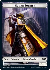 Human Soldier // Tuktuk the Returned Double-sided Token [Double Masters Tokens] | Gate City Games LLC