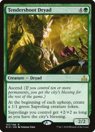 Tendershoot Dryad [Rivals of Ixalan Promos] | Gate City Games LLC