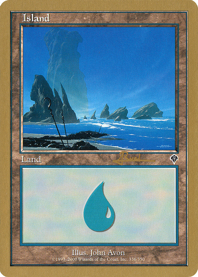 Island (ar336) (Antoine Ruel) [World Championship Decks 2001] | Gate City Games LLC