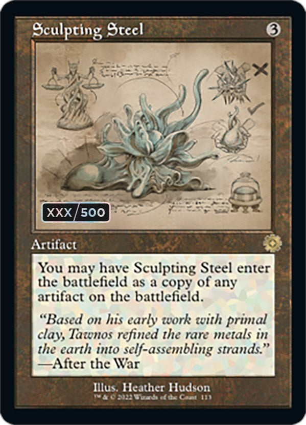 Sculpting Steel (Retro Schematic) (Serial Numbered) [The Brothers' War Retro Artifacts] | Gate City Games LLC