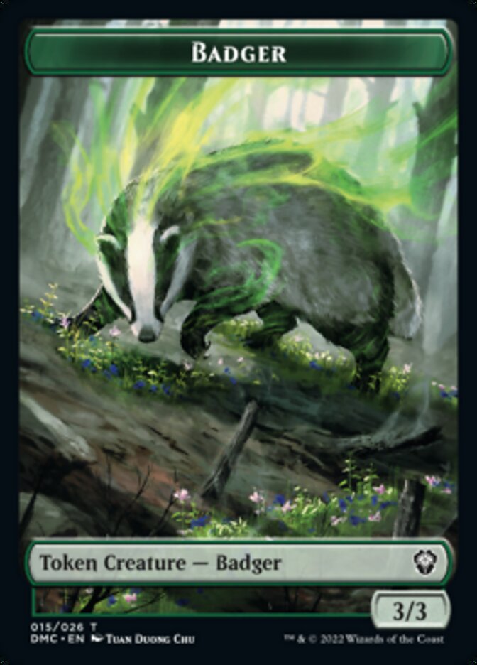 Bird (002) // Badger Double-sided Token [Dominaria United Tokens] | Gate City Games LLC