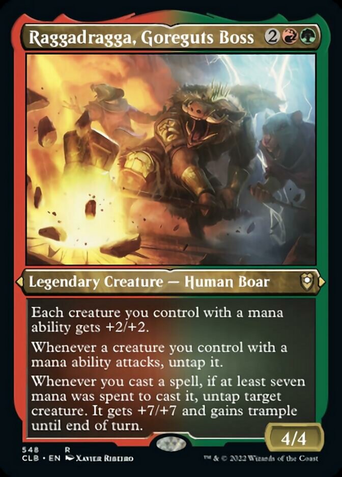 Raggadragga, Goreguts Boss (Foil Etched) [Commander Legends: Battle for Baldur's Gate] | Gate City Games LLC