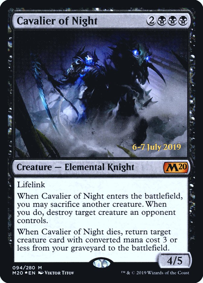 Cavalier of Night  [Core Set 2020 Prerelease Promos] | Gate City Games LLC