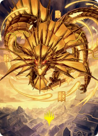 Ao, the Dawn Sky 2 Art Card (Gold-Stamped Signature) [Kamigawa: Neon Dynasty Art Series] | Gate City Games LLC