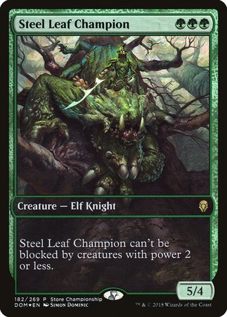 Steel Leaf Champion [Dominaria Promos] | Gate City Games LLC