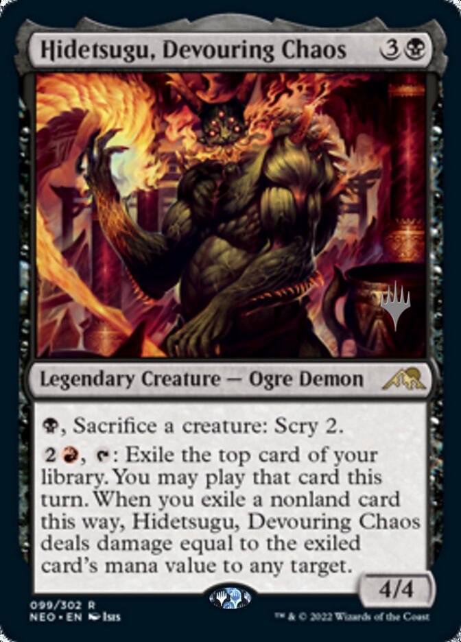 Hidetsugu, Devouring Chaos (Promo Pack) [Kamigawa: Neon Dynasty Promos] | Gate City Games LLC