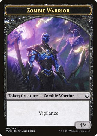 Zombie Warrior Token [War of the Spark Tokens] | Gate City Games LLC