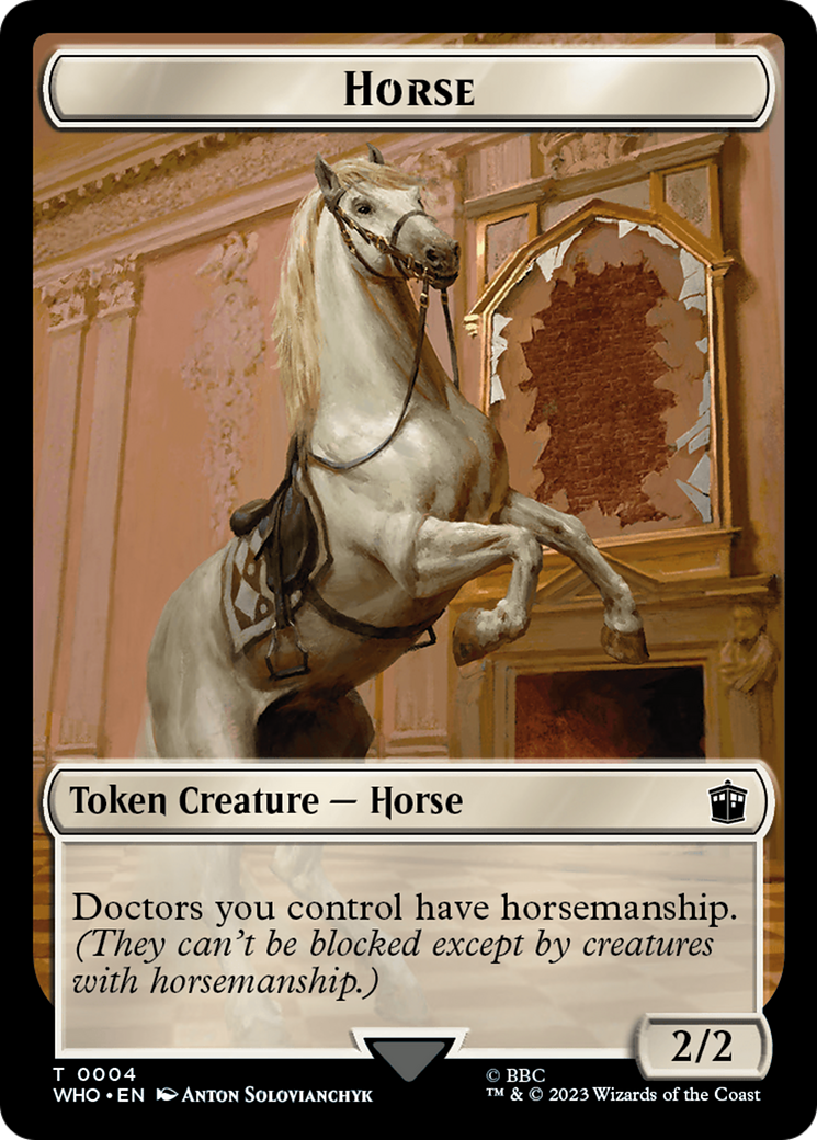 Horse // Clue (0022) Double-Sided Token [Doctor Who Tokens] | Gate City Games LLC
