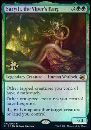 Saryth, the Viper's Fang [Innistrad: Midnight Hunt Prerelease Promos] | Gate City Games LLC