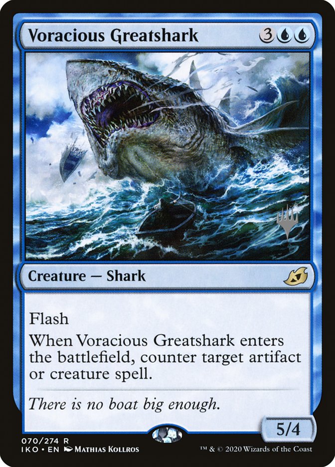 Voracious Greatshark (Promo Pack) [Ikoria: Lair of Behemoths Promos] | Gate City Games LLC