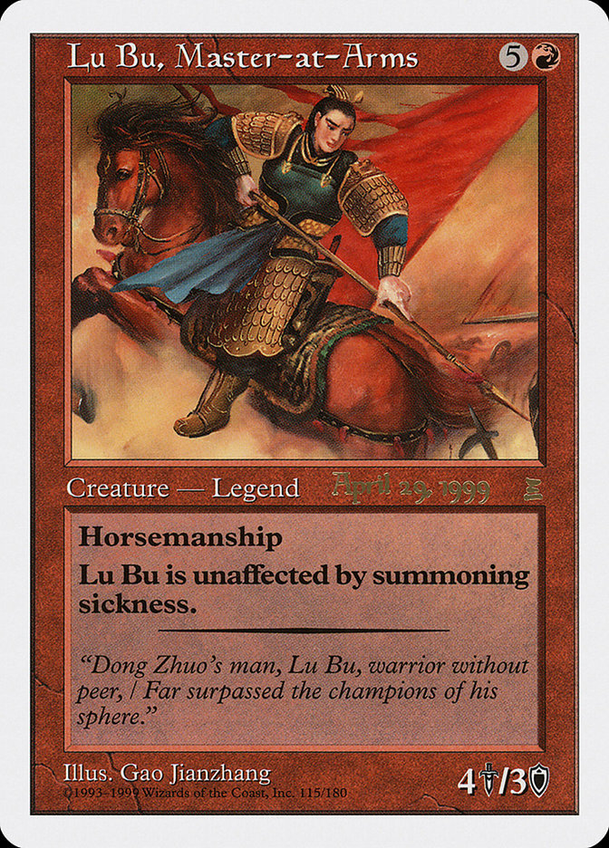 Lu Bu, Master-at-Arms (April 29, 1999) [Portal Three Kingdoms Promos] | Gate City Games LLC