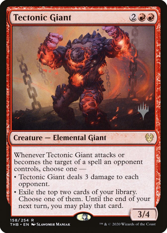 Tectonic Giant (Promo Pack) [Theros Beyond Death Promos] | Gate City Games LLC