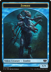 Whale // Zombie (011/036) Double-sided Token [Commander 2014 Tokens] | Gate City Games LLC