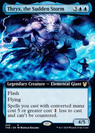 Thryx, the Sudden Storm (Extended Art) [Theros Beyond Death] | Gate City Games LLC