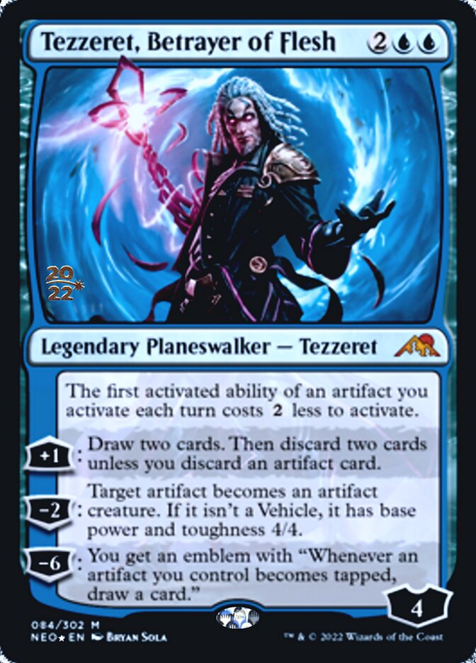 Tezzeret, Betrayer of Flesh [Kamigawa: Neon Dynasty Prerelease Promos] | Gate City Games LLC