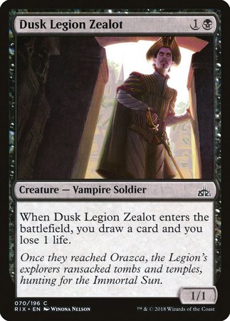 Dusk Legion Zealot [Rivals of Ixalan] | Gate City Games LLC